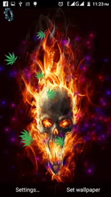 Skull Weed Live Wallpaper android App screenshot 0