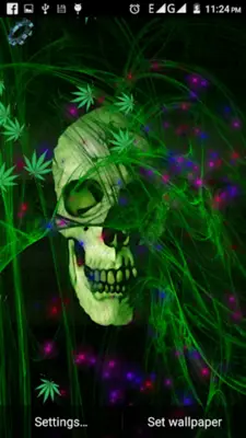 Skull Weed Live Wallpaper android App screenshot 2