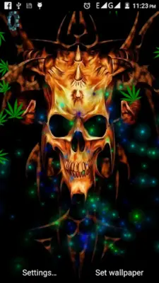 Skull Weed Live Wallpaper android App screenshot 3